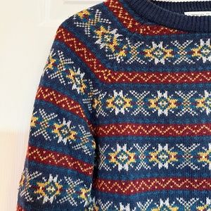 J.Crew Boy’s Fair Isle Crewneck Sweater- Crewcut's Size 12
